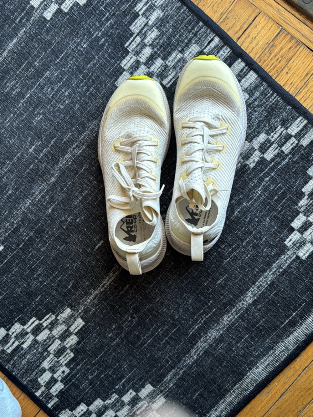 REI White and Yellow Athletic Shoes